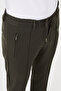 Straight Super Slim Fit Drawstring Elastic Waist Pocket Hidden Zipper Men's Trousers Khaki - 38365.26Y - 2