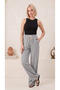 Gray Women's Muslin Palazzo Sweatpants High Waist Wide Leg - 3