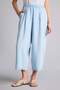 Barrel Fit High Waist Cropped Flowy Fabric Light Blue Pants H1937Ax26Hs - 4