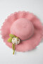 Summer Girl's Gift Floral Pink Hat and Bag Set |   Daily Model Suitable for Beach Use - 4