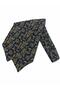 Navy Blue Pink Yellow Shawl Pattern Italian Silk Ascot Tie Sac127 - 3