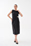 Yandan Brooched Pleated Pique Modal Dress - 6