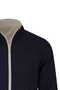 Navy Blue Slim Fit Judge Collar Coat - 3