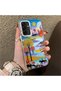 Samsung Galaxy A26 Compatible Silicone Edge Hard Back Case Couple Phone Case Landscape Pattern - 3