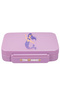 Little Mermaid Theme Bento Lunch Box with 4 Compartments, BPA Free, Leak-Proof, Toddler-Friendly, 3 Years+ size 22*16.5*4.85cm, Microwave Safe, Easy to clean, Keep Fresh - Lavender