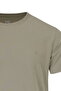 Khaki Regular Fit Crew Neck Cotton T-Shirt - 2