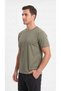 Men's Khaki Color Breathable Sweat-Wicking Sports T-Shirt - 4