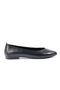 Genuine Leather Black Women's Ballerina Shoes - Z2553