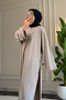 6548 - Stylish, Comfortable, Soft, Special Wanda Viscose Fabric, Women's Set with Slit Detail Long Tunic - 3