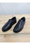 Men's Summer Shoes Genuine Inner and Outer Leather Light Sole Laceless and Orthopedic Black Color Flat Sole - 7
