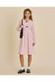 Senior Girls Light Pink Rib Bow Dress