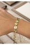 Ezme Plate Round Gold Bracelet - 2