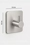 Bathroom Set - Stainless Steel Adhesive Toilet Paper Holder and 2 Hanger Racks - Set of 3 - 7
