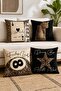 Modern Leopard Figure Patterned 4-Piece Throw Pillow Cover Set