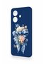 Oppo A3 Compatible Blue Ribbon Flower Pattern Silicone Case - 4