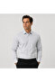 Long Sleeve Slim Fit 100% Cotton Twill Non-Iron Iron-Free Jacquard Striped Classic Men's Shirt - 2