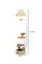 Nordic Curved Floor Lamp, Standing Lamp With 3-Layer Side Table and Storage Drawer - 8