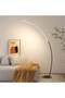 Modern Arc Floor Lamp, Intelligent Remote Control with Adjustable Color Temperature, Brightness