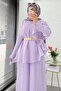Premium Ruffle Detailed Voile Trouser Set - Lilac - 4