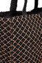 Women's Black Straw Weave Patterned Zippered Large Size Shoulder Bag-05Pc25Y1501-Hsr S - 6