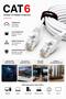 كابل إيثرنت CAT6 بطول 30 مترًا RJ45 LAN كابل كمبيوتر لمودم الإنترنت والراوتر - 4