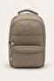 Multi-Compartment Lined Waterproof Stone Beige Color Mother Baby Teen Adult Daily Women's Backpack Middle School High School University School Bag - 2