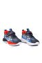 Navy Blue Red Velcro Boys' Sports Shoes - 3