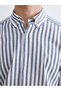 Southblue Navy Blue Regular Fit Short Sleeve Striped Men's Shirt - 3