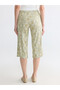 Alita City Lcw Grace Green Combed Cotton Patterned Standard & Regular Women's Capri with a Difference - 4