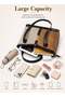 Women's PU Leather Shoulder Bag, Ladies Designer Zipper Closure Handbag Tote Bags Clutch Bag - 3
