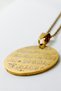 Gold Color 3.5 cm Line with Ayetel Kürsi & Nazar Verse Written 316L Stainless Steel 60 cm Accordion Chain Necklace - 5