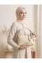 Women's Scarf Detailed Large Volume Soft Leather Stylishly Designed Hand and Shoulder Bag Shoulder Bag - 2