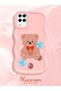 Samsung Galaxy M12 Compatible Case Camera Protector Pink Silicone Couple Phone Case Bear Pattern - 2