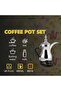 800W Electric Coffee Pot Set 600ml Stainless Steel Kettle for Coffee, Tea, Milk & Boiling Water - 4