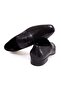 Black Color Laceless Genuine Leather Leather Sole Men's Shoes - 2