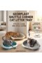 Shuttle Corner Cat Litter Tray Blue 49x40x17.5 cm Space Saving Corner Design - 5