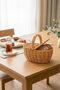 Nry Shop Oval Wicker Rattan Mini Basket with Handle - Bb6069 1293253 - 3