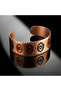 Gifted copper multi evil eye patterned wide adjustable clamp bracelet - 3