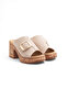 Frm 704 Gold Buckle Detailed Wedge Heeled Slippers - 2
