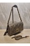 Stylish Women's Chain Detailed Quilted Double Strap Shoulder and Crossbody Bag - 2