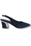 Desire 3101-26 Shiny Printed Nubuck Nickel-Plated Thick Heel Women's Shoes (6.5cm) - 2