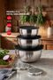 Stainless Steel 3-Piece Mixing Bowl with Grater 9-Piece Storage Mixing Bowl 16-20-24 cm