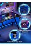 Gaming Table with Cup Holder and Headset Hook, Ergonomic PC Computer Desk, Gaming Desk with Carbon Fibre Surface - 3