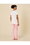 Women White T-Shirt and Pajama Pants Set - 5