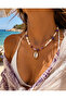 Calyra bohemian seashell natural stone necklace - 2