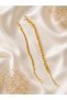 Steel Crushed Chain Twist Chain Women's / Men's 2-Piece Combination Bracelet with Extension Chain Gold / Silver Color - 4