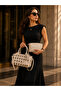 Women's Medium Size Knitted Detailed Adjustable Strap Luxury Hand and Shoulder Bag Shopper - 3