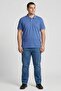 Men Regular Fit Embroidered Logo Short Sleeve Polo Shirt, Blue - 2