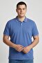 Men Regular Fit Embroidered Logo Short Sleeve Polo Shirt, Blue