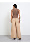 Brown Ribbed Top and Wide Leg Pants Co-Ord Set - 6